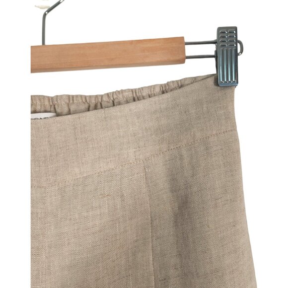 Mondern Sunday the Label Wide Leg 100% Linen Pant In natural Minimalist S XS - Picture 2 of 11